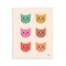 Stupell Industries Colorful Cat Faces Wall Plaque Art Design by Jessica Beck